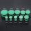 Green Single Flared Ear Plug Tunnel Natural Stone 2 Pcs 3