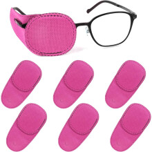 Kids Eye Patches for Glasses 6-Pack Pink Right Left