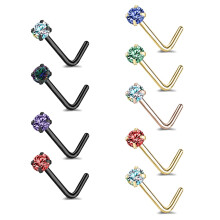 Crystal Nose Ring Piercing Set 9 pcs 20g