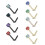 Crystal Nose Ring Piercing Set 9 pcs 20g 1