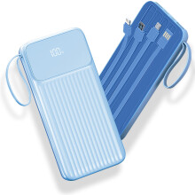 PD 22.5W Power Bank 20000mAh with 4 Cables Digital Display