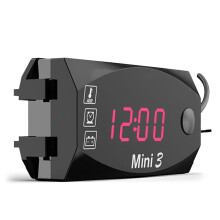 LED Digital Clock with Temperature and Voltage Display IP67