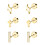 Cross Stud Earring Set 3 Pairs 20G Cartilage Piercing 1