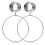 Hoops Dangle Ear Tunnel Plugs Stainless Steel 1 Pair 1