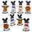 Wind Up Christmas Snowman Ornament Set 8 Pieces 1
