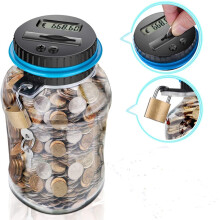 Digital Coin Counter Jar with LCD Display 1 pc