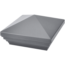 PNP Pyramid Top Cap for 4x4 Fence Post Screw-Free Pewter