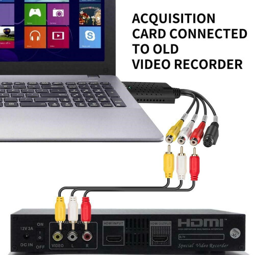 USB 2.0视频采集卡 VHS转数字转换器 2件 2