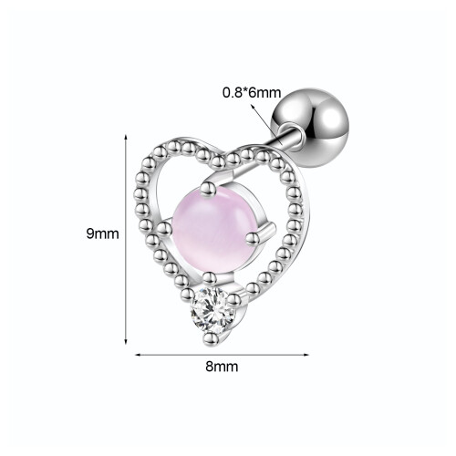 Heart Stud Earrings Gold Color 1 Pair 1