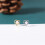 Heart Stud Earrings Gold Color 1 Pair 4