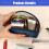 Half Moon Makeup Bag Navy Blue Beige Small 6