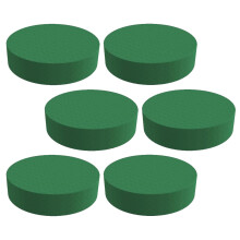 Green Floral Wet Foam Table Ornament Base 6 pcs