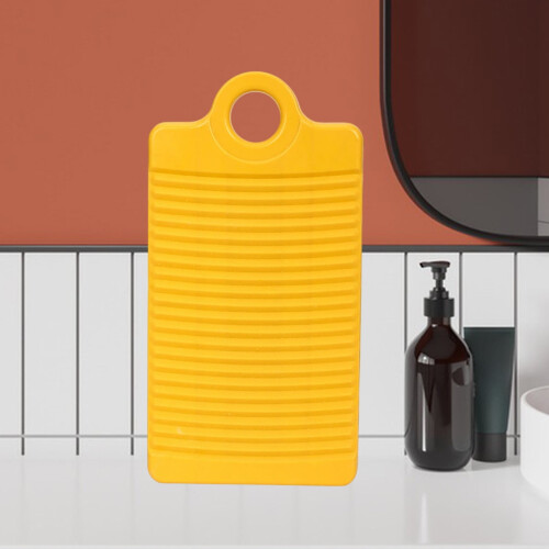 Mini Plastic Washboard for Laundry - Yellow 2