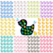Glow-in-Dark Mini Resin Ducks 10 Colors 200 Pcs