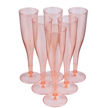 Champagne Cup Disposable Plastic 30pcs Rose Gold