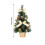 Mini LED Christmas Tree Set Warm White Lights Gold Battery 3