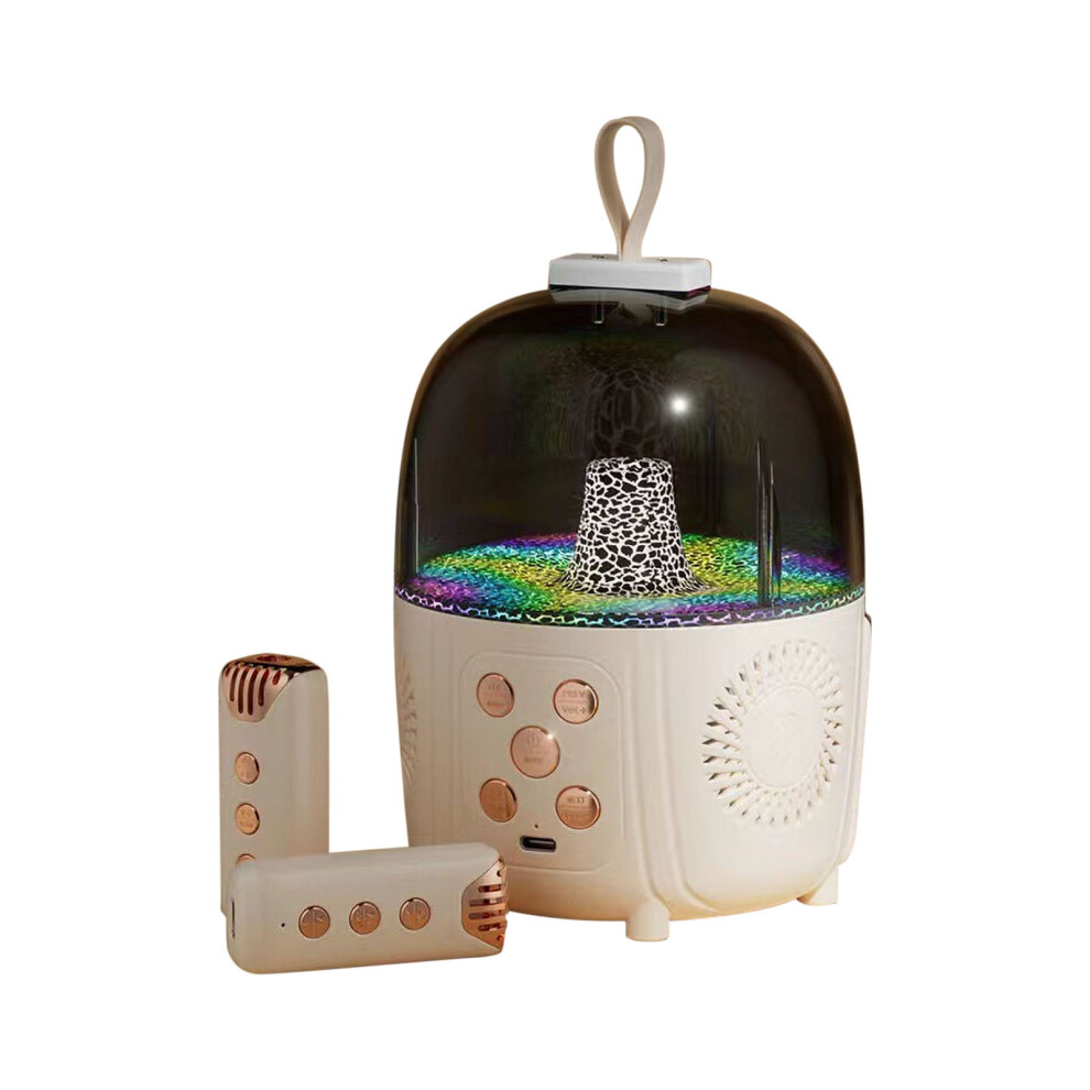 Portable Dual Mic Karaoke Speaker With Ambient Light 9455834448787
