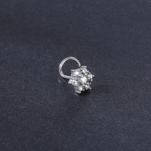 Zirconia Nose Studs Stainless Steel 6 Pieces 1