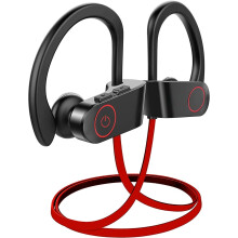 Bluetooth Earbuds Noise Cancelling Sweatproof 8H Red