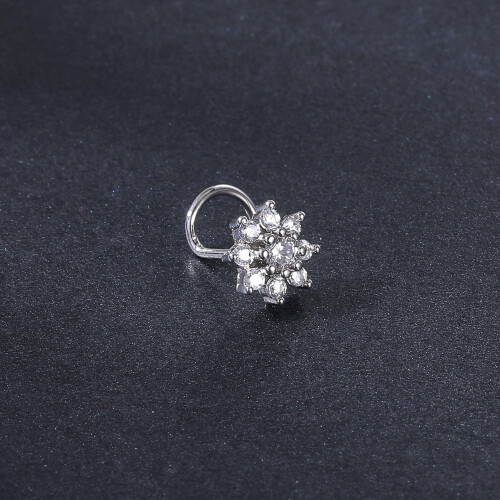 Zirconia Nose Studs Stainless Steel 6 Pieces 2