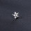 Zirconia Nose Studs Bone Shape Flower Snow Stainless Steel 5