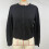 Women's Black Knit Cardigan Long Sleeve Button Front Short 4
