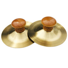 Finger Cymbals with Wooden Handles 2 Pcs