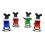 Wind Up Christmas Snowman Ornament Set 8 Pieces 2