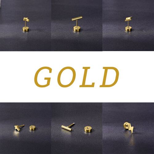Cross Stud Earring Set 3 Pairs 20G Cartilage Piercing 2