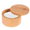 Bamboo Salt Cellar with Magnetic Swivel Lid Round 1-Pack 6