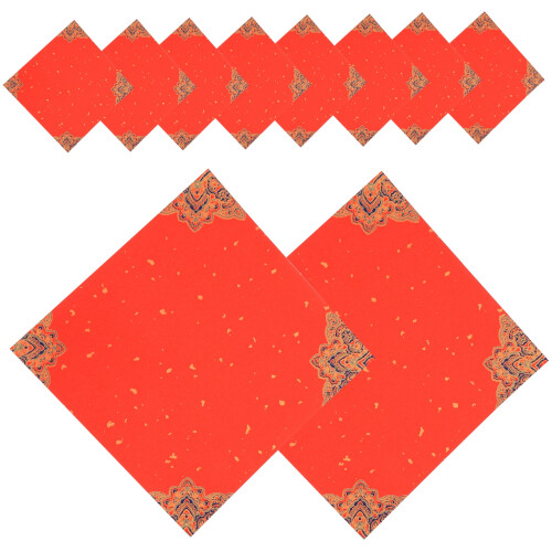 Blank Fu Character Red Xuan Paper 20 Pieces 2