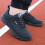 Men's Running Sneakers Leather Lace-Up Wide Width Extra 5