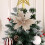 OAVQHLG3B Χριστουγεννιάτικες στολίδες Poinsettia, τεχνητό λουλούδι από μετάξι για 5