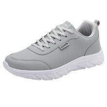 Men's Running Sneakers Leather Lace-Up Wide Width Extra