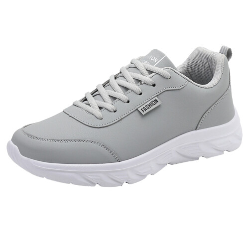 Men's Running Sneakers Leather Lace-Up Wide Width Extra