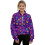 Women's Half-Zip Cropped Sweatshirt Violet XS 1