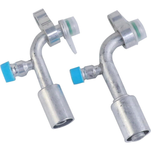 AC Fitting Set Female 90 Degree R134a #8 #10 with Moveable