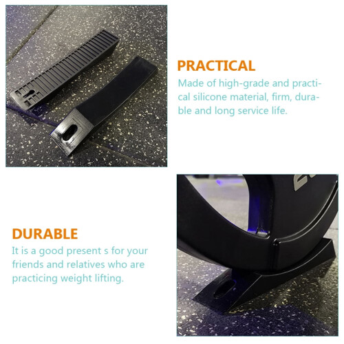 Black Silicone Deadlift Bar Jack 2 Pcs 2