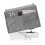 Sewing Machine Dust Cover Grey with Pockets 1