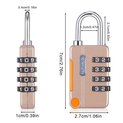 Waterproof 4-Digit Combo Lock 3-Pack 1