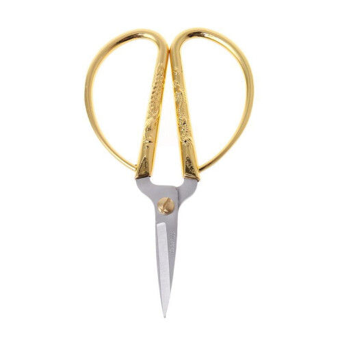 Gold Plated Bonsai Scissors Dragon Phoenix Relief Design