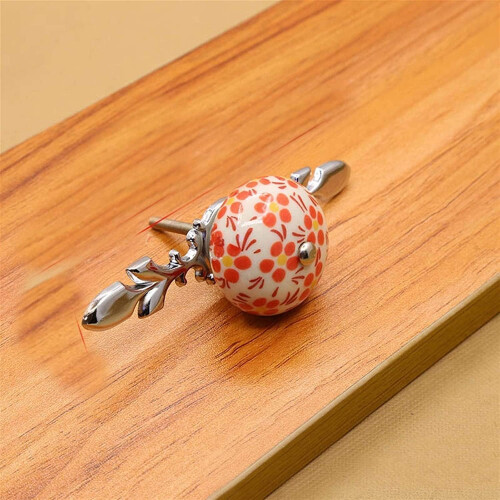 Ceramic Cabinet Knobs Blue White 41mm 2 Pack