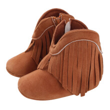Toddler Winter Ankle Boots Side Zipper Tassel Flat Sole