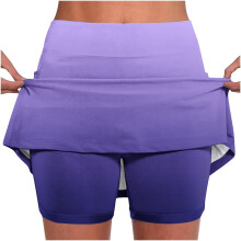 Women's Gradient Mid-Waist Sports Skirt S-4XL