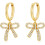 Bow Hoop Earrings Rhinestone Drop 1 Pair 1