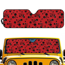 Red Ladybug Windshield Sunshade for Jeep Wrangler TJ/JK/JKU