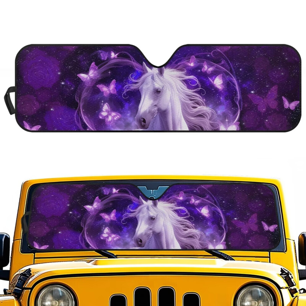 Galaxy Butterfly Foldable Windshield Sun Shade For Jeep 9455834498638