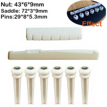 Guitar Bone Saddle Nut Bridge Pins for Gibson
