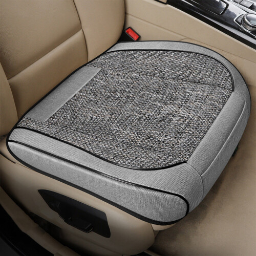 Linen Car Seat Cushion Breathable Mesh Perforated Design
