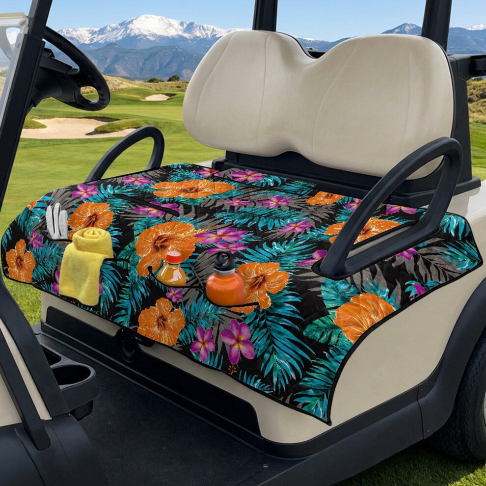 Golf Cart Seat Covers Tropical Palm Design 4 Pockets 9455834497310